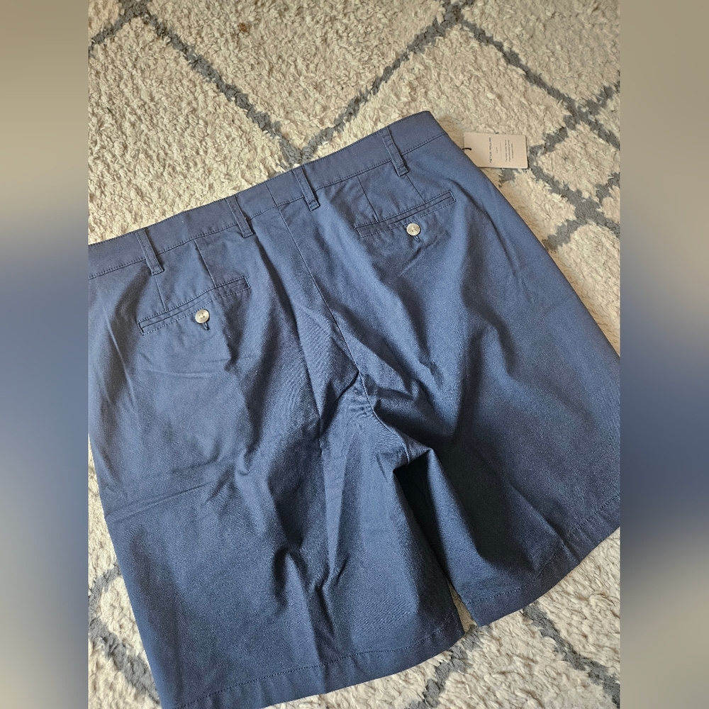 Peter Millar Crown Comfort Classic Fit Flat Front Shorts Size 35 - Picture 7 of 9